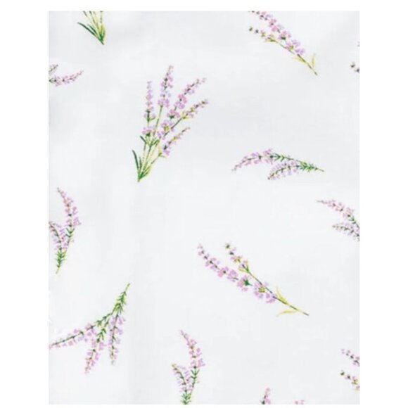 Petite Plume Girls Lavender Floral Pajama Set Cotton Long Sleeve Button-Down Top - Picture 5 of 14